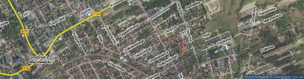 Zdjęcie satelitarne Ossolińskiego J., kanc. ul.